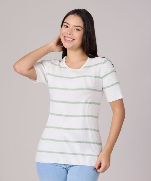 Suéter Manga Corta  de  Dama