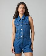 Overol Corto  de  Mezclilla Dama