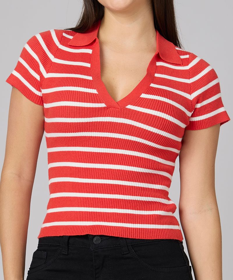 Suéter Manga Corta  de  Dama