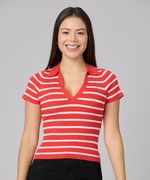 Suéter Manga Corta  de  Dama