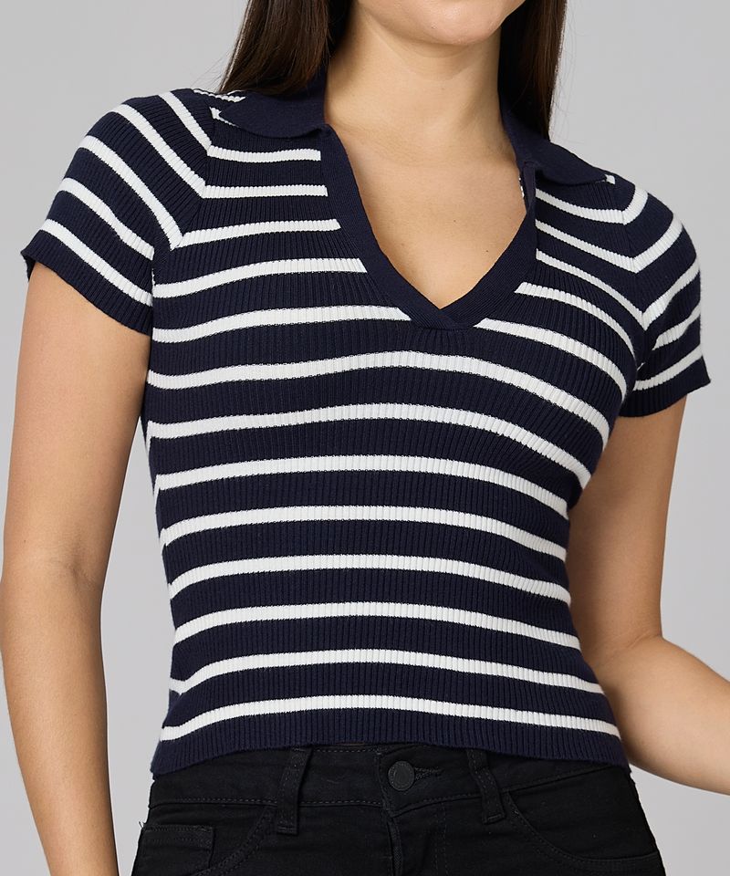 Suéter Manga Corta  de  Dama