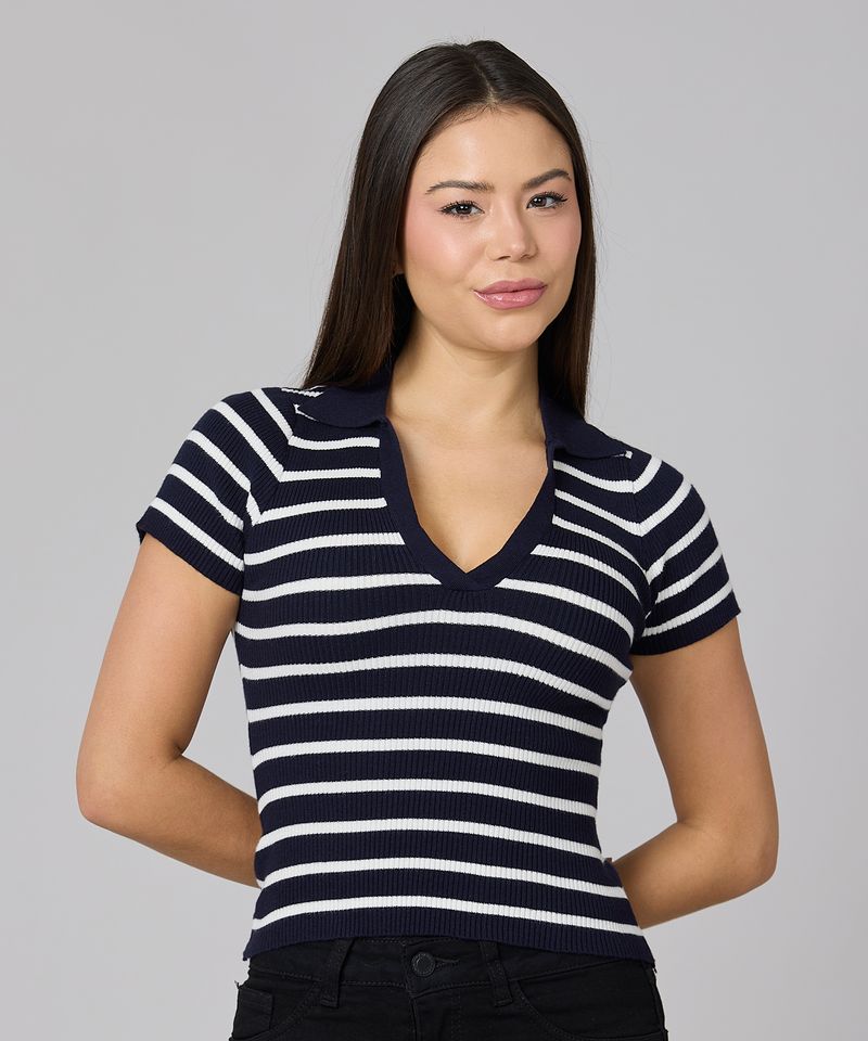 Suéter Manga Corta  de  Dama