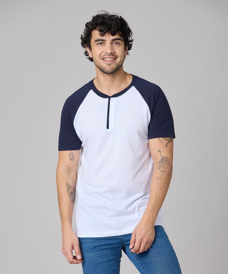 Playera Henley  de  Caballero