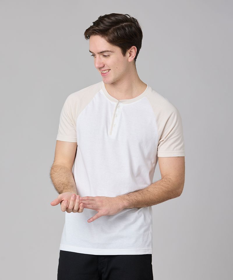 Playera Henley  de  Caballero