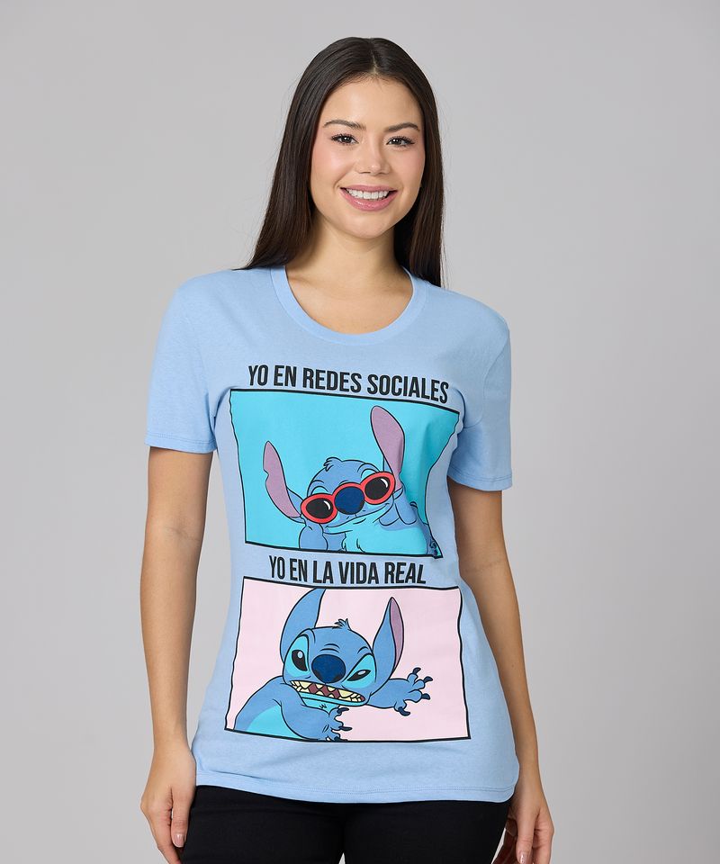 Playera de Licencia Lilo Y Stitch de  Dama