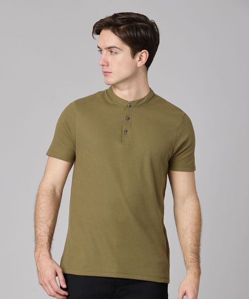 Playera Henley  de  Caballero