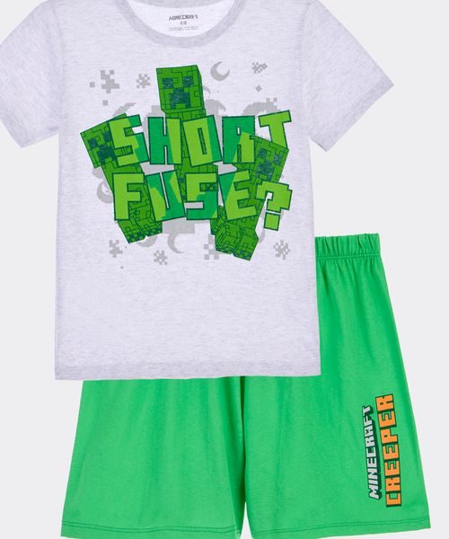Set Pijama Short y Playera Minecraft de  Niño Infantil