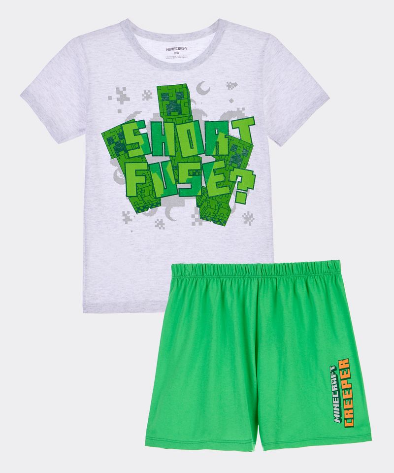 Set Pijama Short y Playera Minecraft de  Niño Infantil