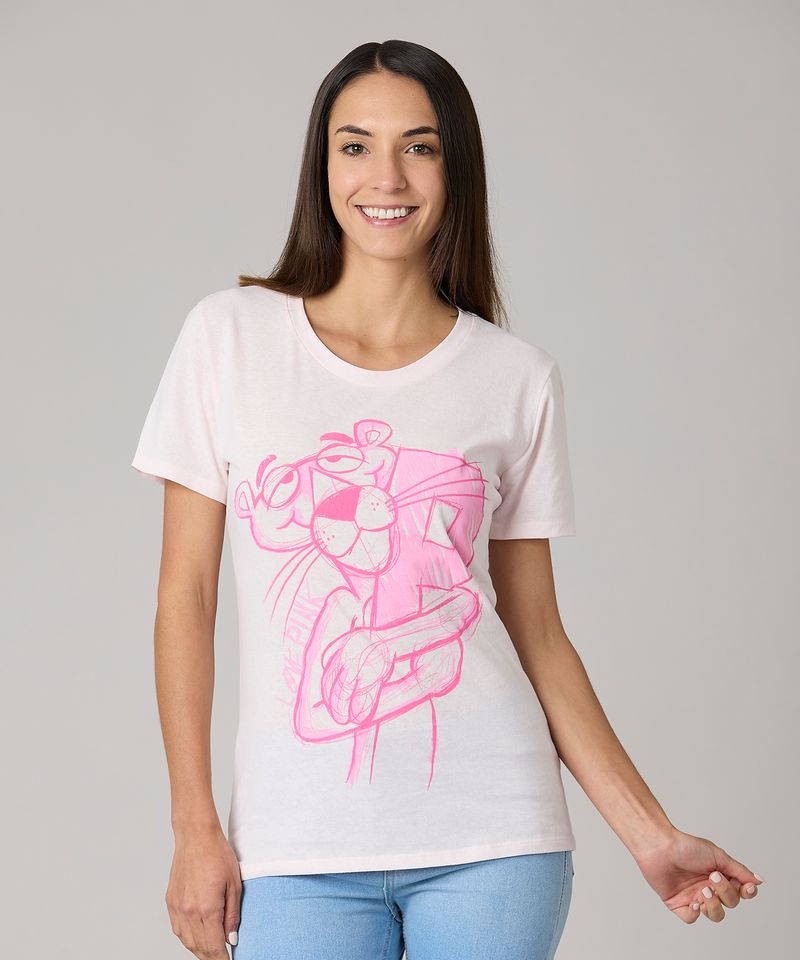 Playera de Licencia Pink Panter de Dama