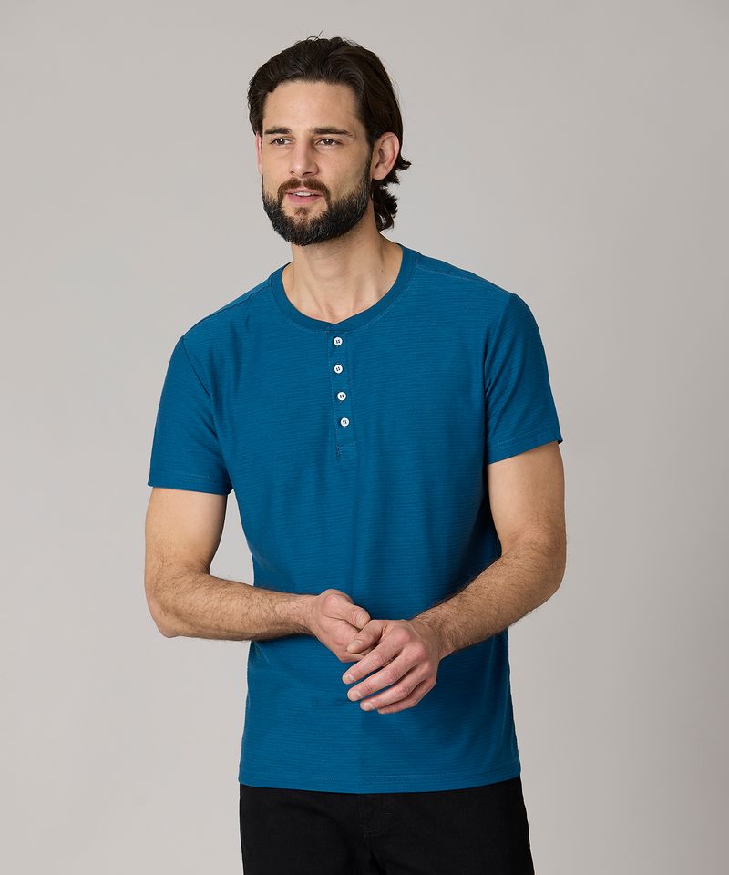 Playera Henley  de  Caballero