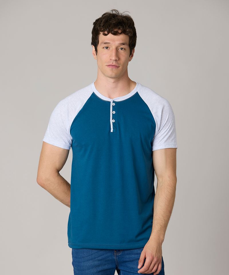 Playera Henley  de  Caballero