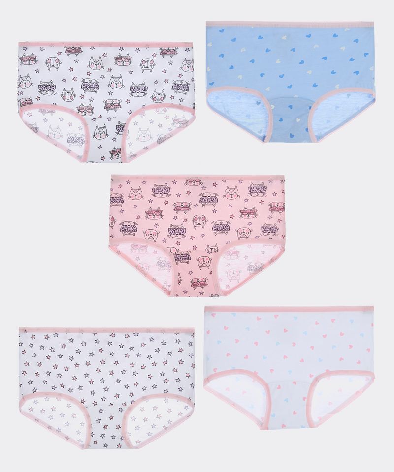 5 Pack Pantaleta de Niña Infantil