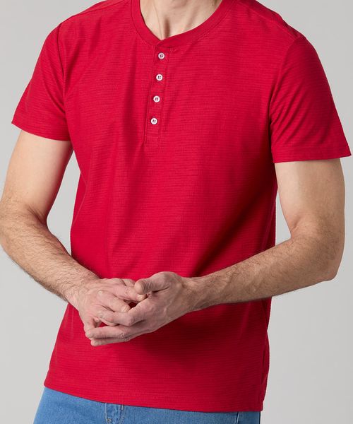 Playera Henley  de  Caballero