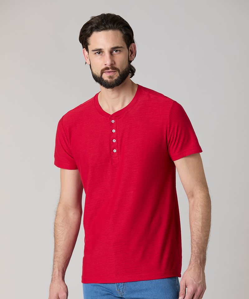 Playera Henley  de  Caballero