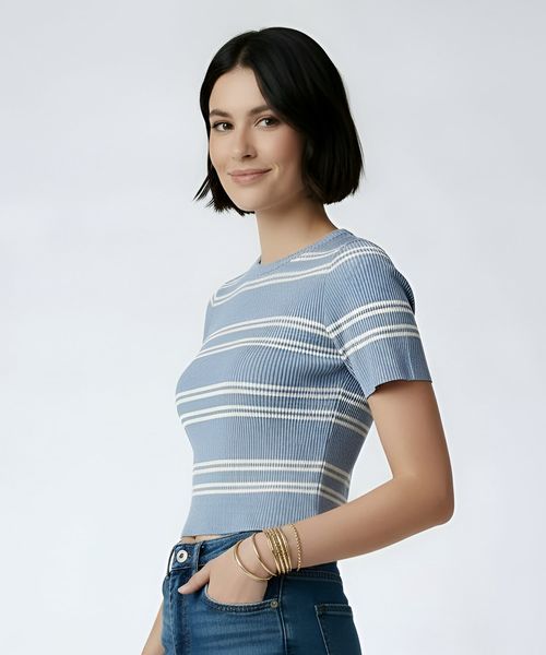 Suéter Manga Corta  de  Dama