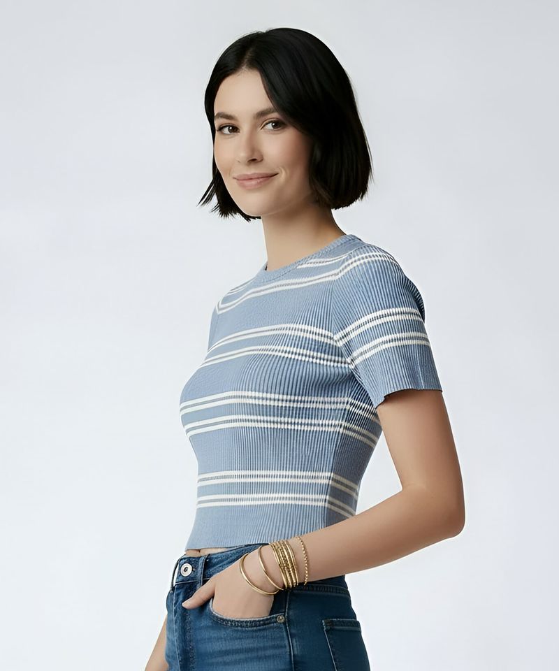 Suéter Manga Corta  de  Dama