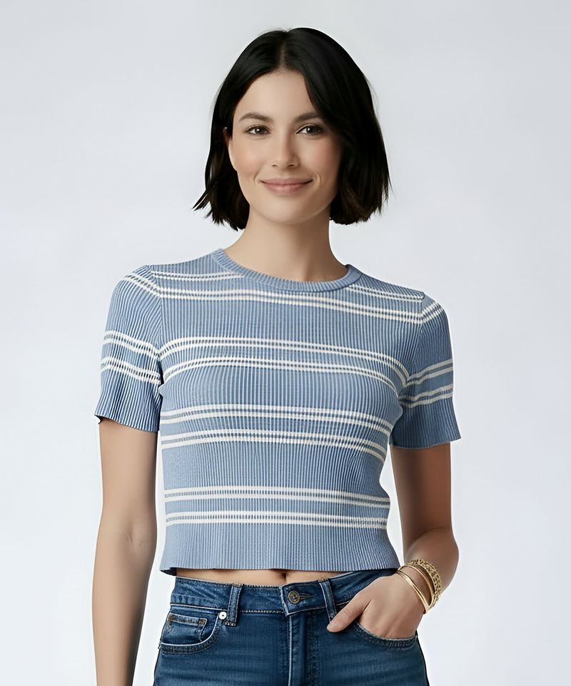 Suéter Manga Corta  de  Dama