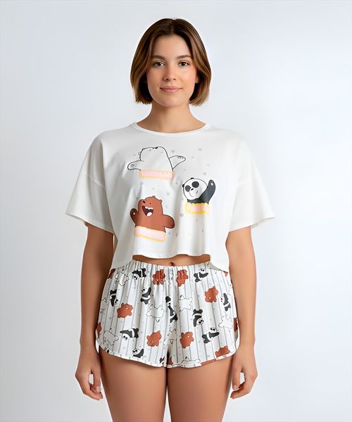 Set Pijama Short y Playera We Bare Bears de  Dama