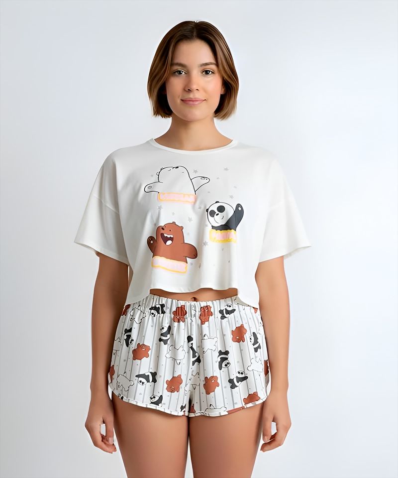 Set Pijama Short y Playera We Bare Bears de  Dama