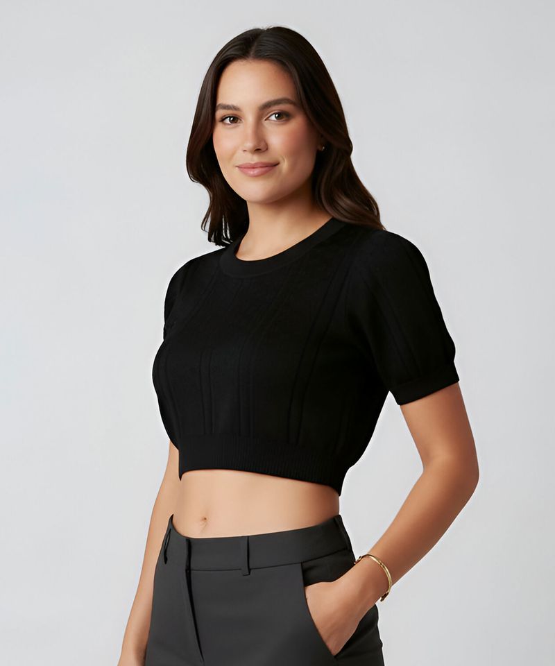 Suéter Manga Corta de Dama