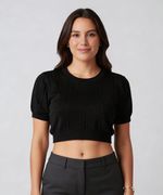 Suéter Manga Corta de Dama