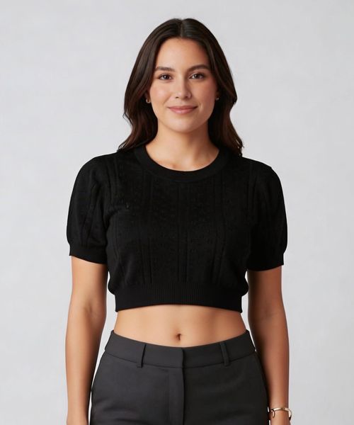 Suéter Manga Corta  de  Dama