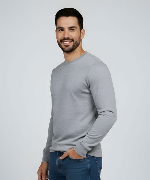 Playera Manga Larga  de  Caballero