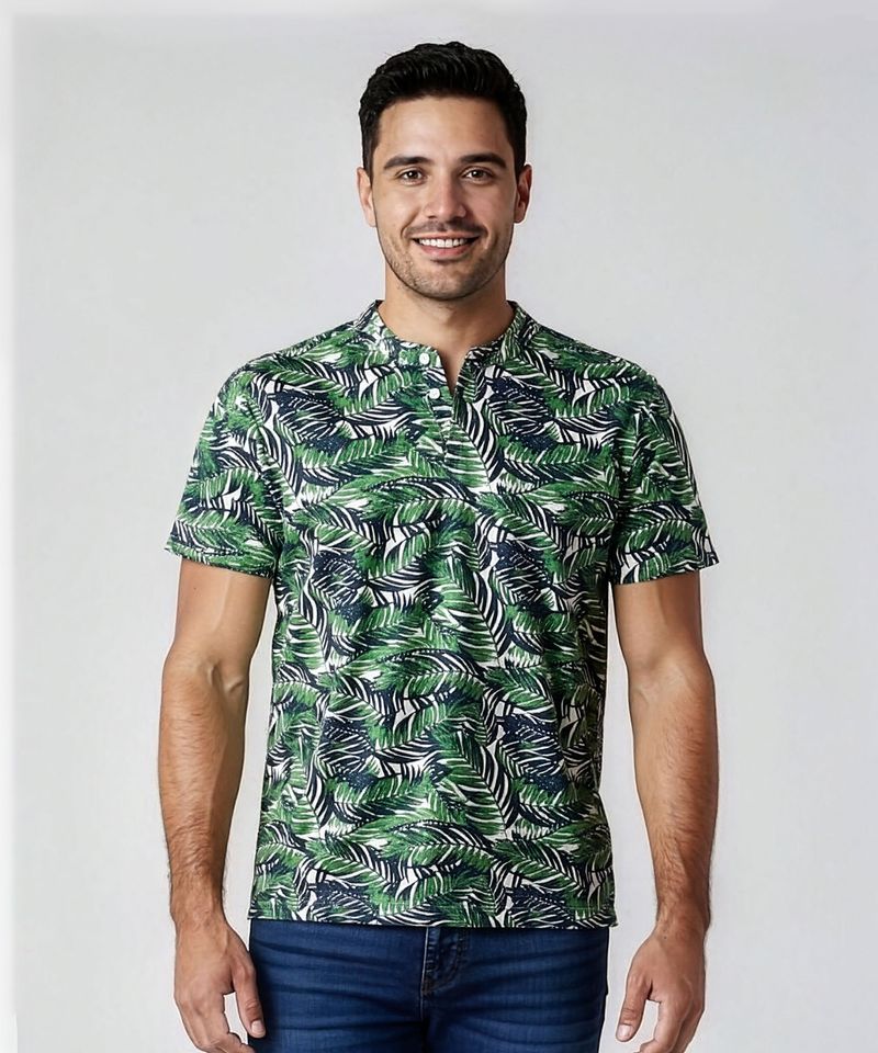 Playera Henley de Caballero