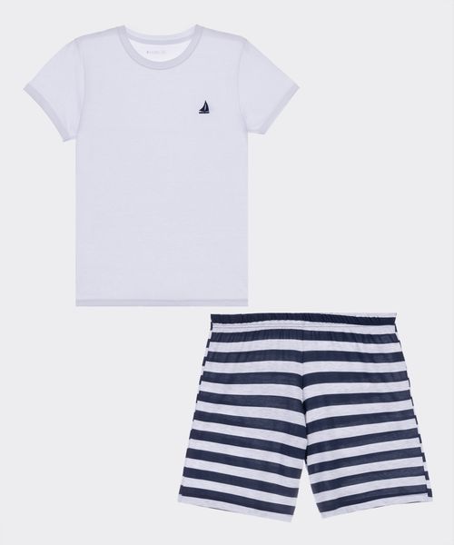 Set Pijama Short y Playera  de  Niño Juvenil