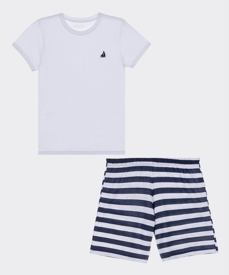 Set Pijama Short y Playera  de  Niño Juvenil