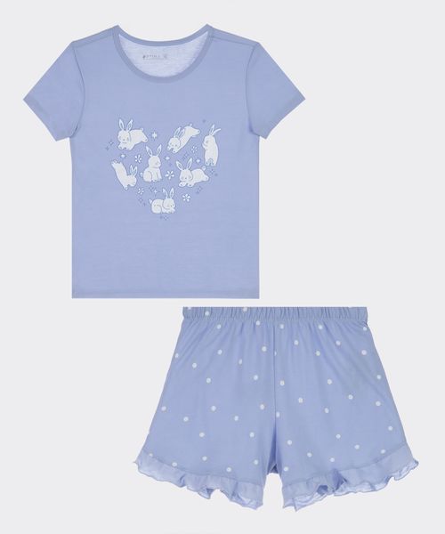 Set Pijama Short y Playera  de  Niña Infantil