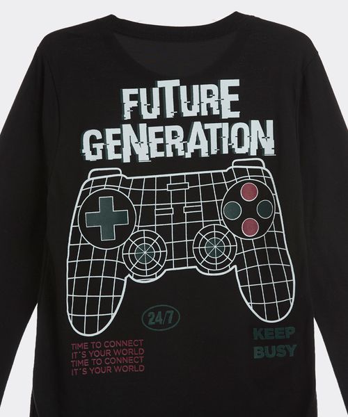 Playera Manga Larga  de  Niño Juvenil