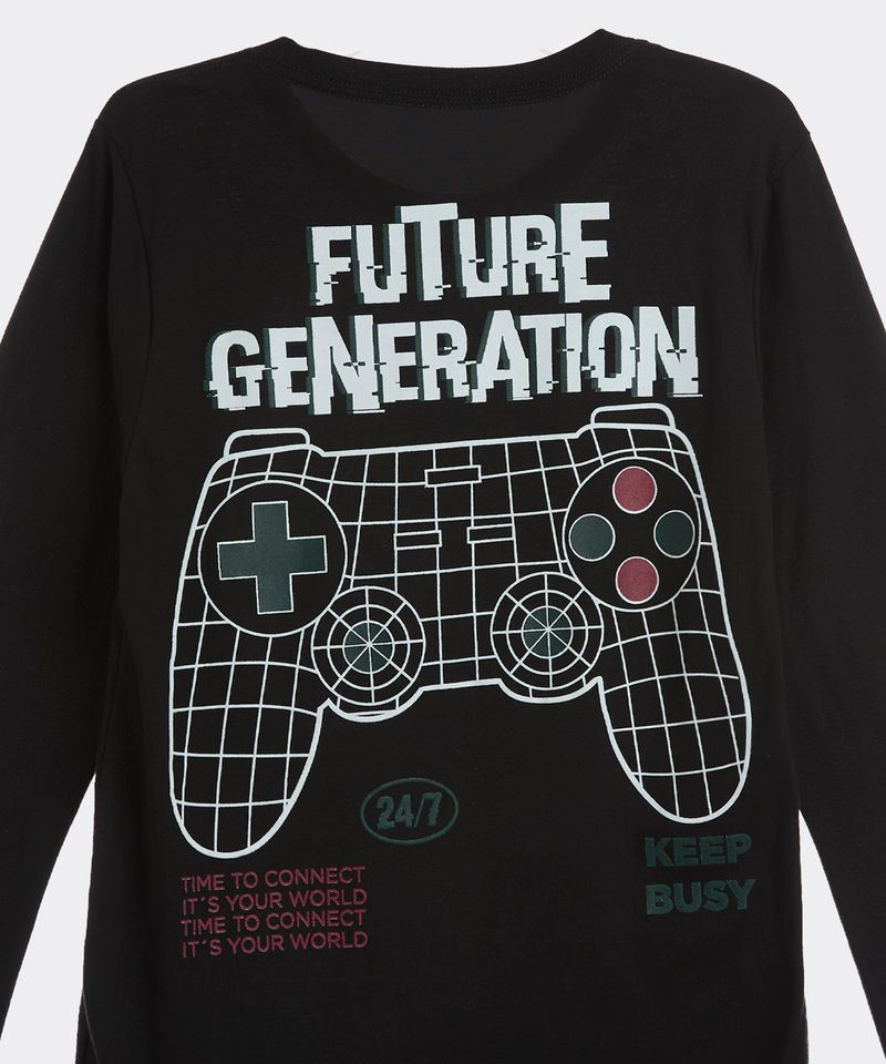 Playera Manga Larga  de  Niño Juvenil