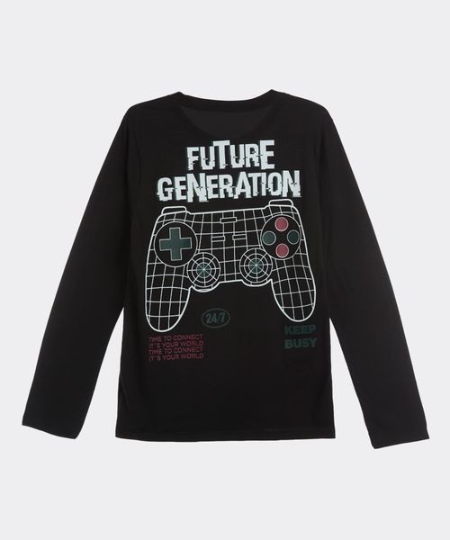 Playera Manga Larga  de  Niño Juvenil