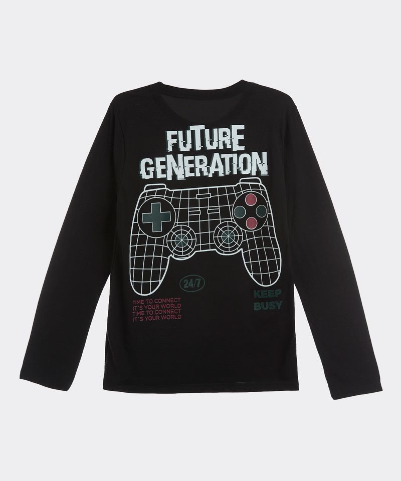 Playera Manga Larga  de  Niño Juvenil