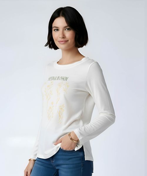 Playera Manga Larga  de  Dama