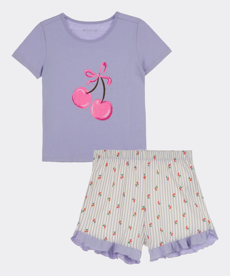 Set Pijama Short y Playera  de  Niña Infantil