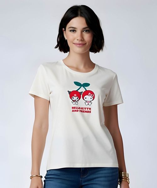 Playera de Licencia Hello Kitty de  Dama