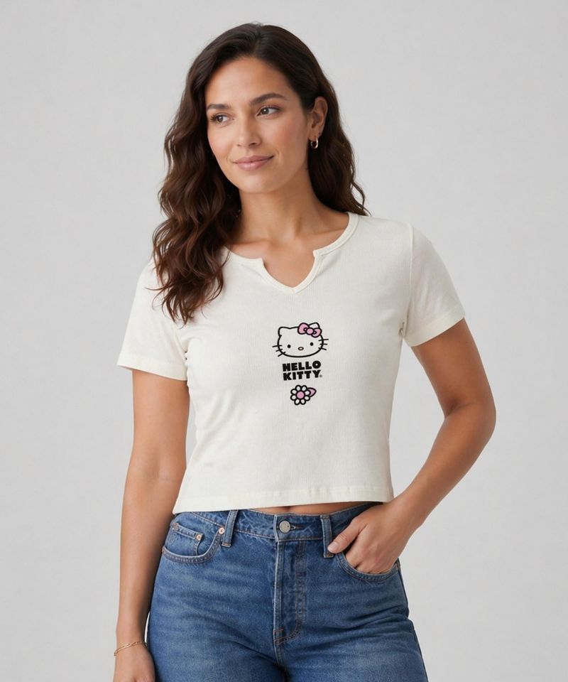 Playera de Licencia Hello Kitty de  Dama