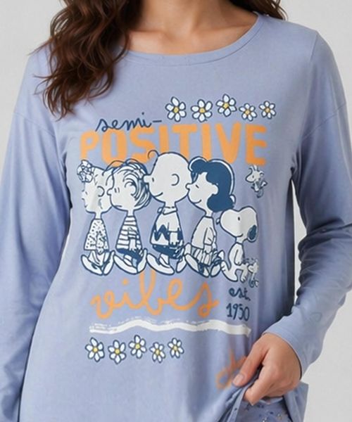 Camisón Manga Larga Snoopy de  Dama