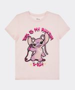 Playera de Licencia Stitch de Niña Juvenil
