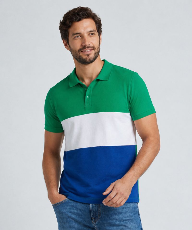 Playera Polo Manga Corta  de  Caballero