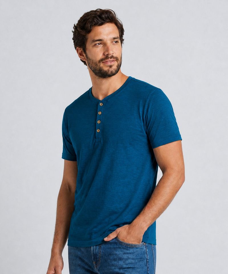 Playera Henley  de  Caballero