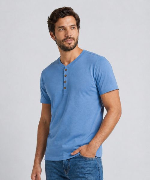 Playera Henley  de  Caballero