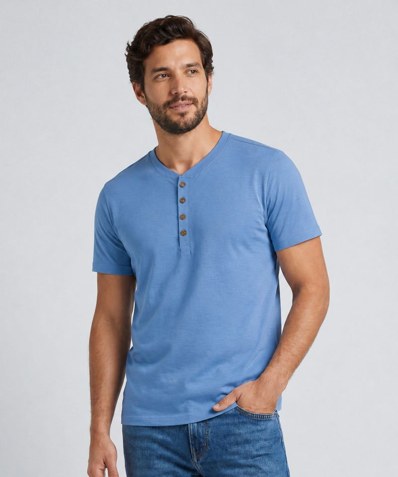 Playera Henley  de  Caballero