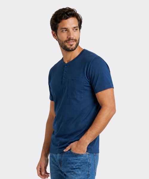 Playera Henley  de  Caballero