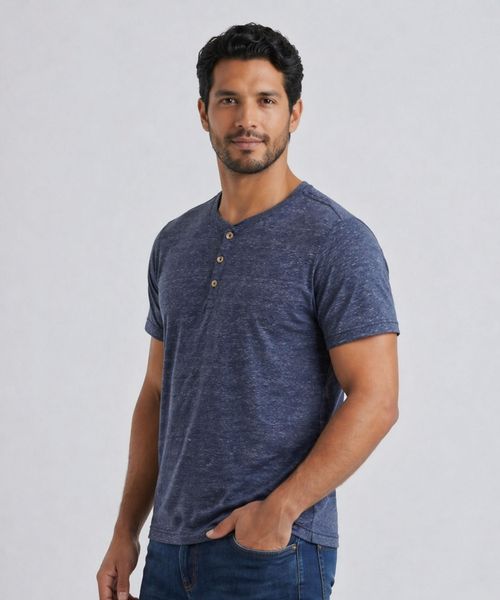 Playera Henley  de  Caballero
