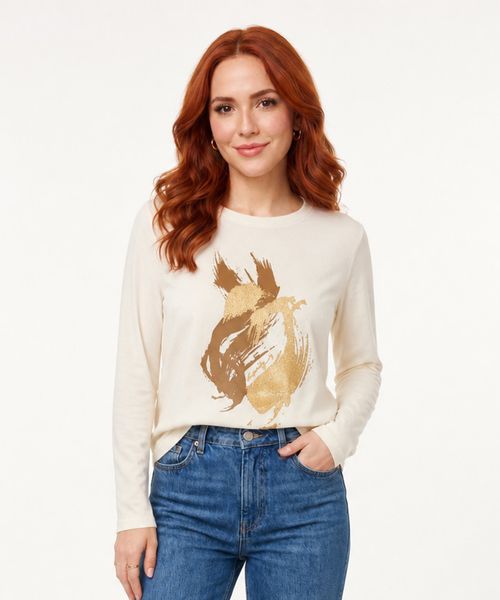Playera Manga Larga  de  Dama