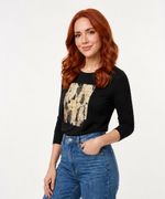 Playera Manga Larga  de  Dama