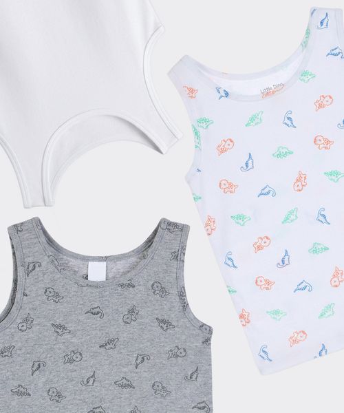 3 Pack Camiseta Tank Top  de  Bebo Años